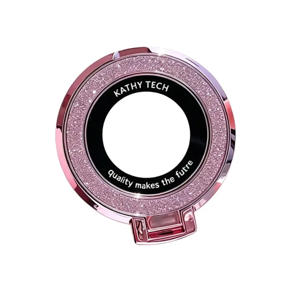 Doppelring-Handyhalter mit Ständer, Glitzer, faltbarer Handyring-Griff, ultradünner ABS-Fingerring-Ständer, universeller, mehrwinkeliger Tischständer – Detail 2