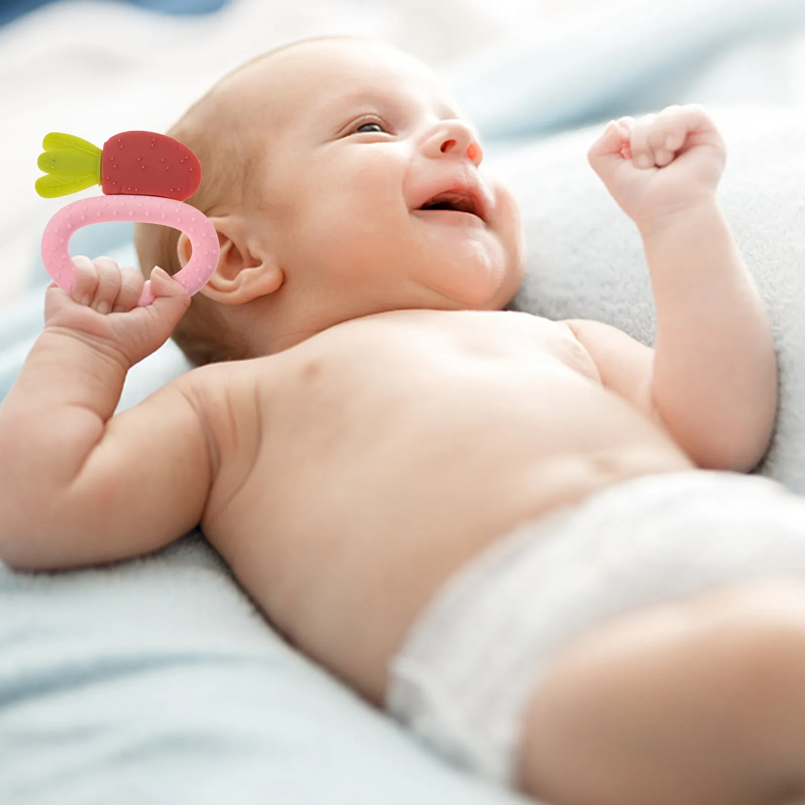 1 Stück Cartoon Baby-Beißring Anti-Handsauge-Beißspielzeug zur Zahnungserleichterung für Zahnfleisch, Beißspielzeug für Kinder, Beißspielzeug für Säuglinge