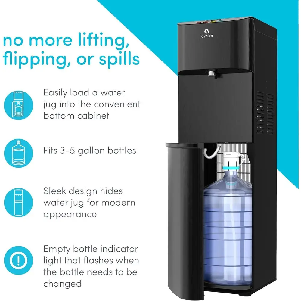 Electronic Bottom Loading Water Cooler Dispenser - 3 Temperatures, Hot, Cool & Cold, Digital Clock with Temperature Control, Dur view 5