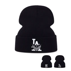 Letter Embroidered Knitted Hats Hip Hop Street Dancer Ski Beanies hat Men's Women's Winter warm Bonnets Casual wool hats