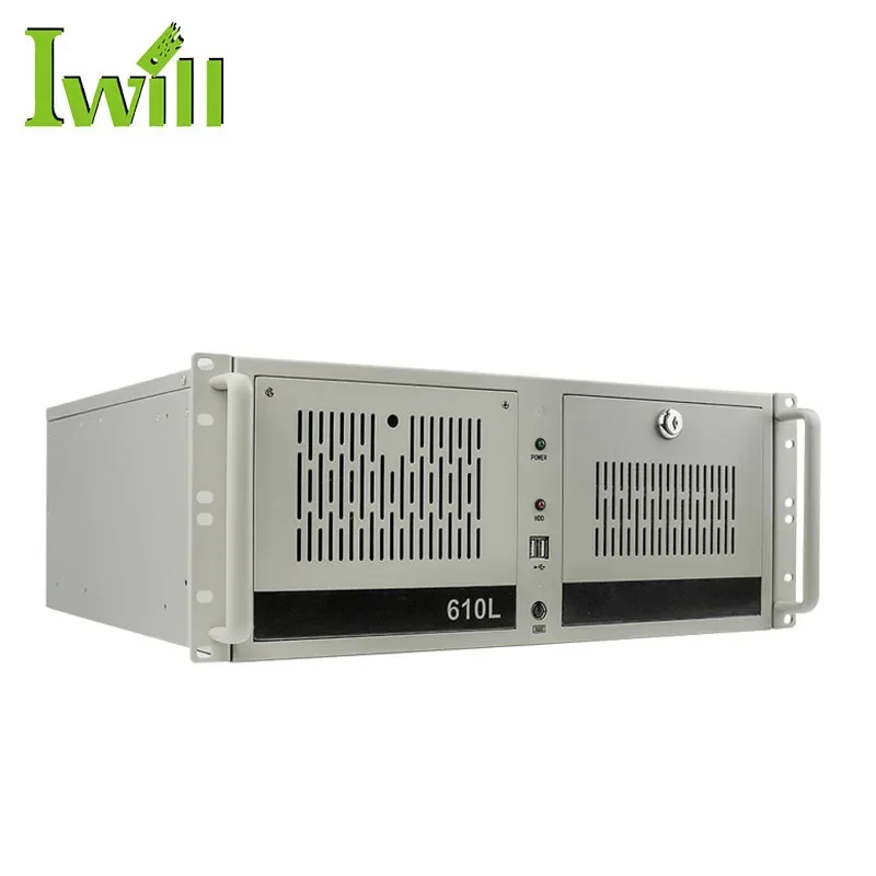 19" 4U Rack Mount Server Industrial Pc Core I7 6700 Dual Lan 6 Serial Port Support 6 3.5 Inch HDD