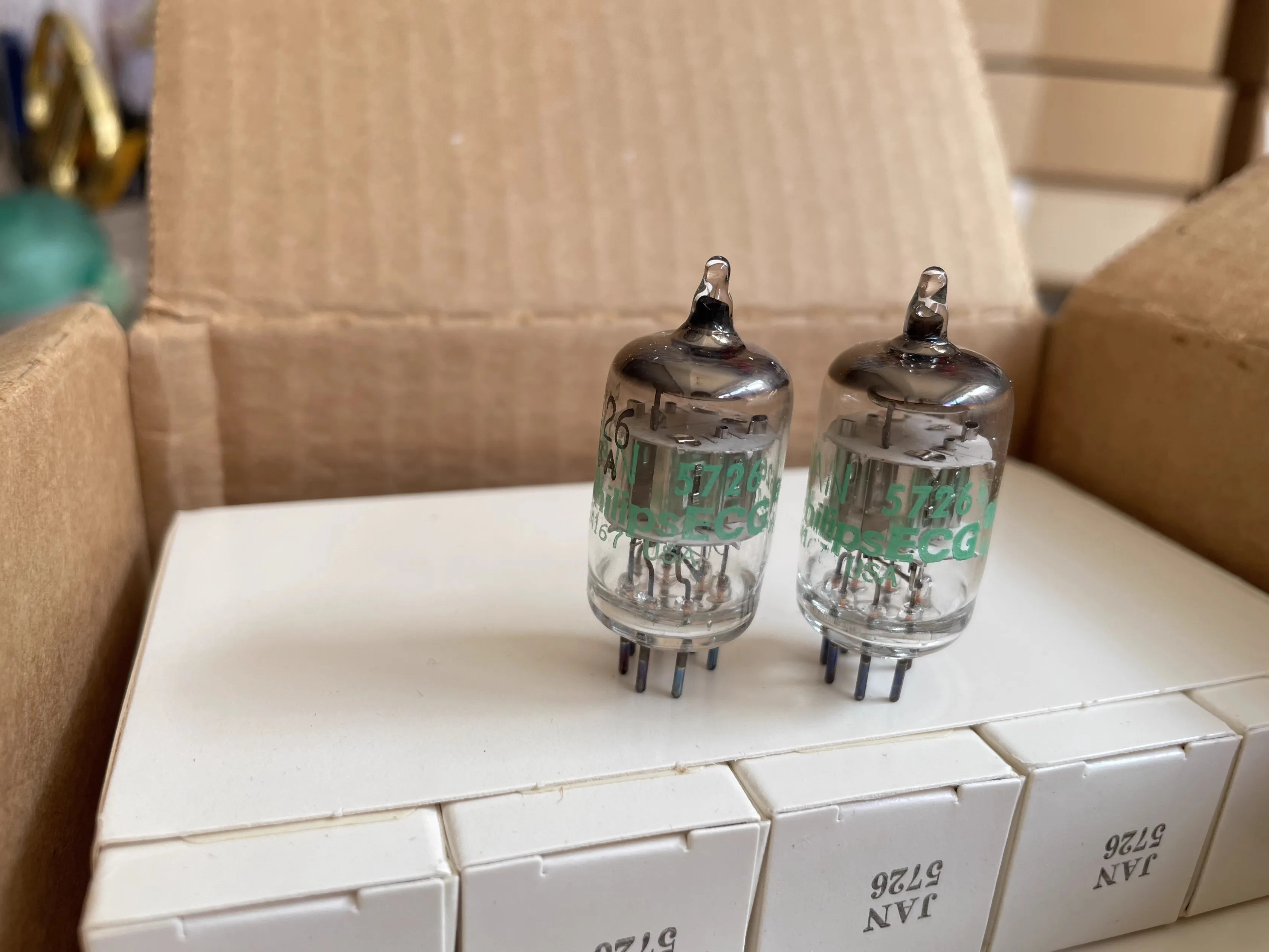 GHXAMP untuk Philips JAN 5726 Tabung Elektronik Ditingkatkan Ke 6H2 Tabung Penyearah Tujuh Pin 2 Buah