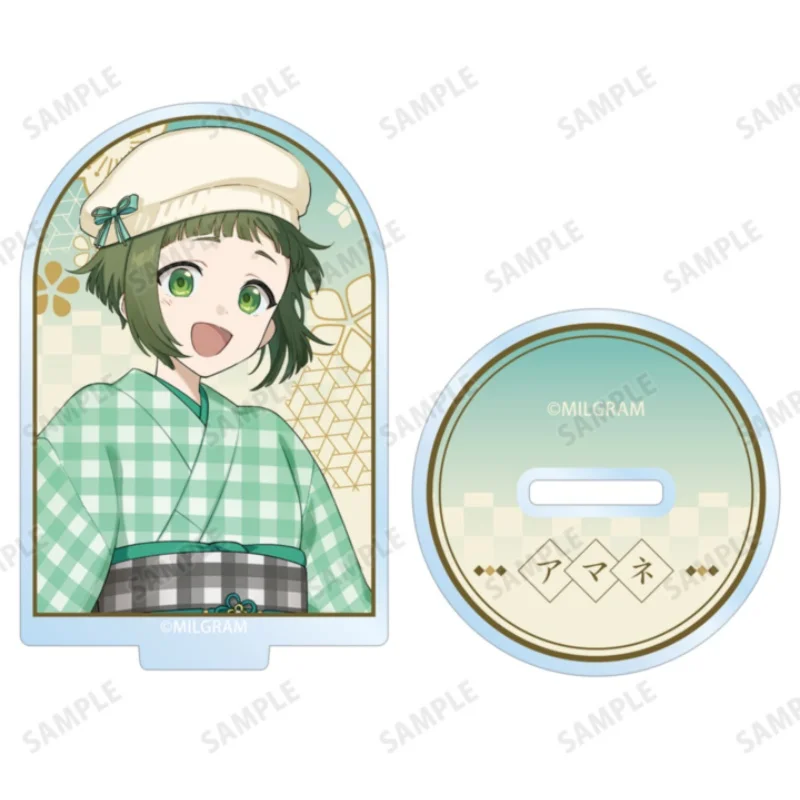 Multimedia Planning MILGRAM Mikoto Kayano Kimono Collection Acrylic Stand Model Plate Keychains Desktop Ornament