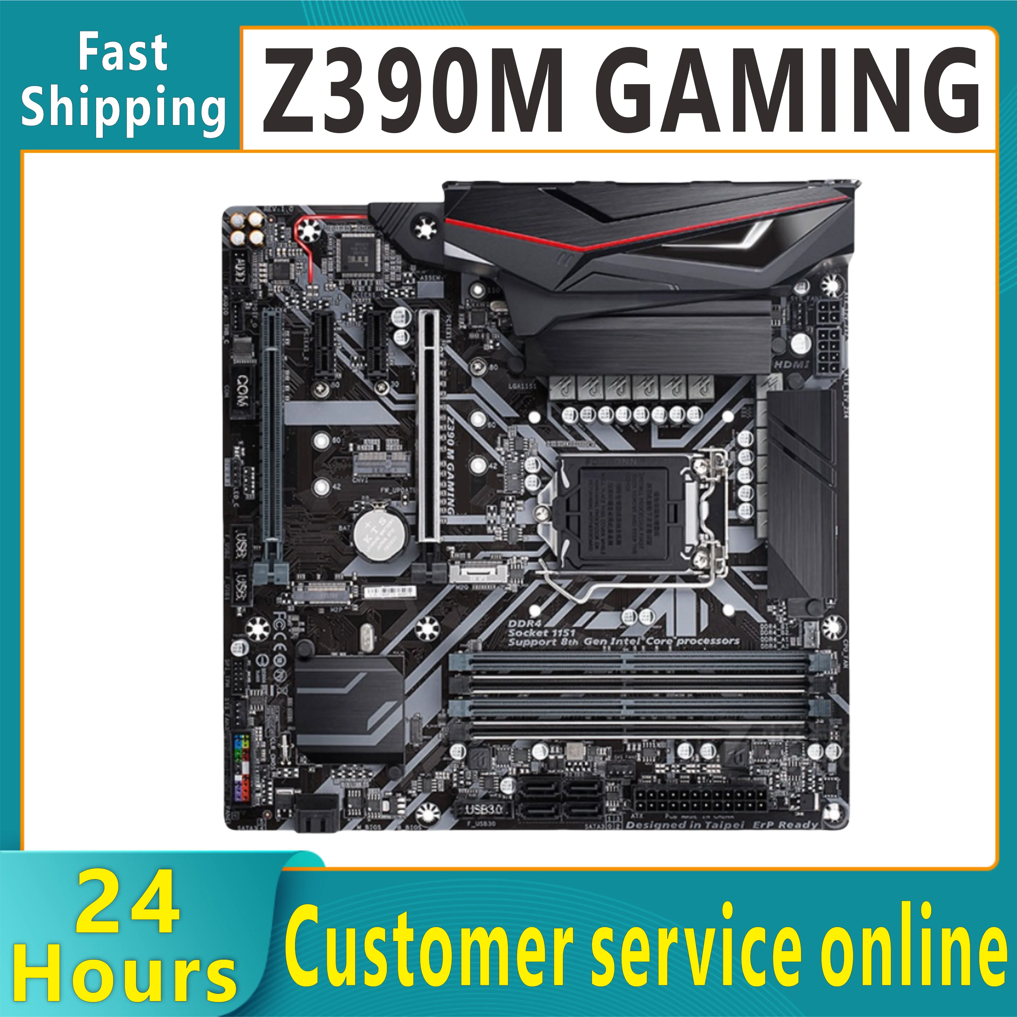 Brand new original Z390M GAMING LGA1151 board DDR4 Intel i9 i7 i5 i3 CPU Intel Z390 Gaming Placa-m ã e 1151 Intel LAN M.2 ATX