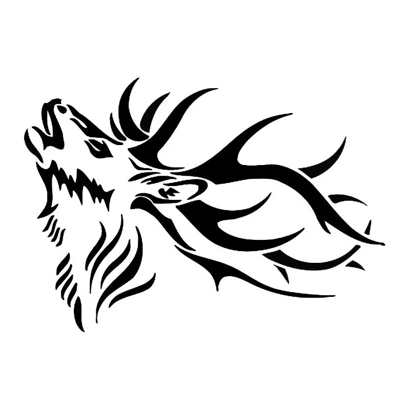 

15.2*12.5CM Car Styling Deer Antler Decals for Car Truck