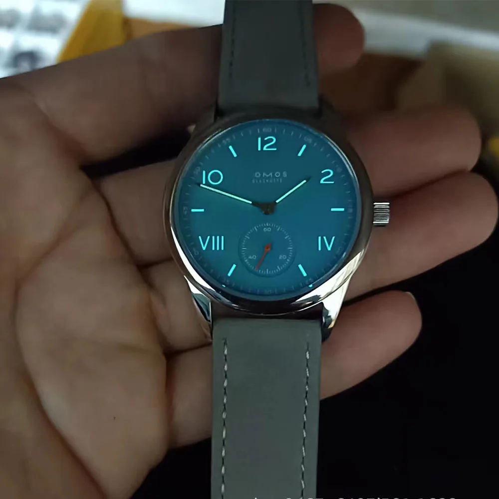Relógio mecânico automático masculino de alta qualidade, 39mm, equipado com movimento Seagull ST17, à prova d'água e com função luminosa.