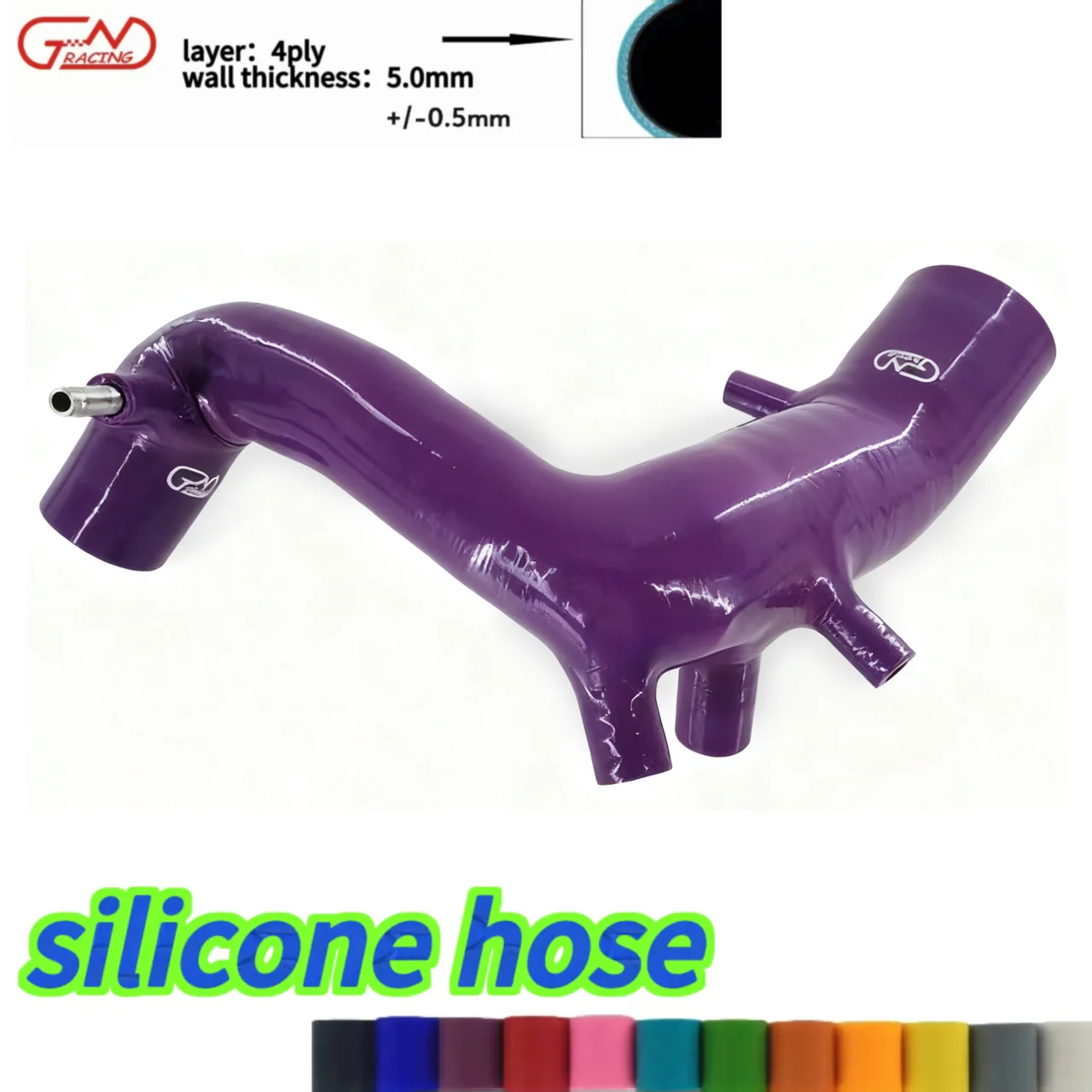 

JN RACING Fit VW Jetta 1.8T Mk4 Turbo Golf Beetle /Audi TT Silicone Intake Inlet Hose Kit