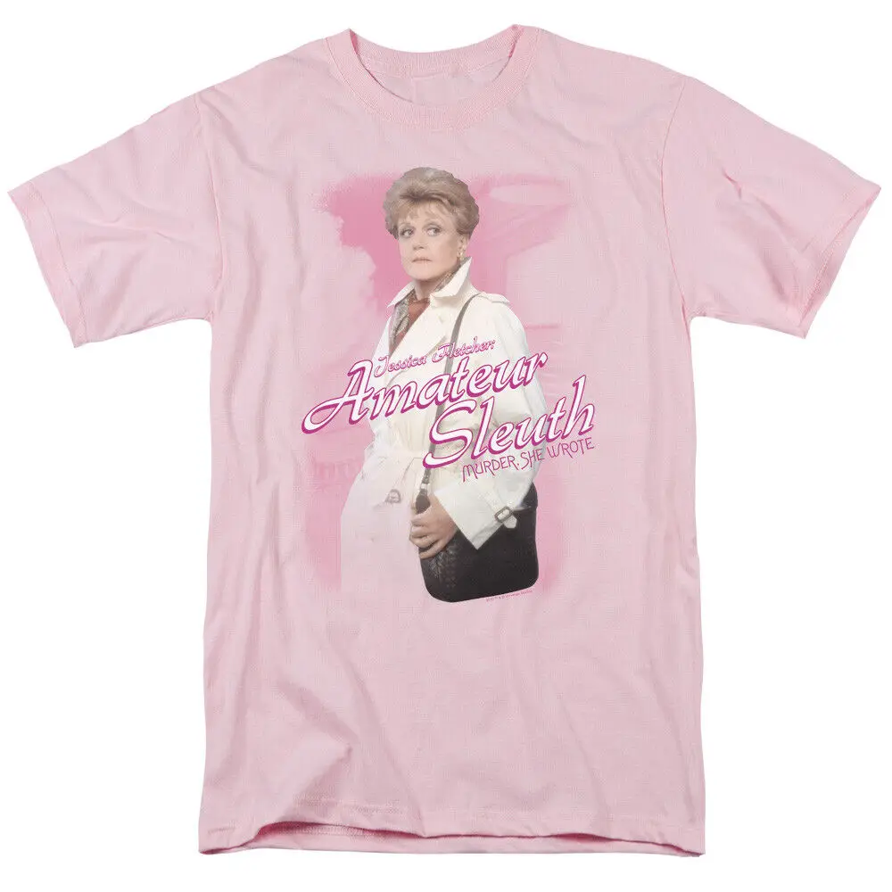 Murder She Wrote Amateur Sleuth T Shirt Mens Licensed Classic TV Show Light Pink