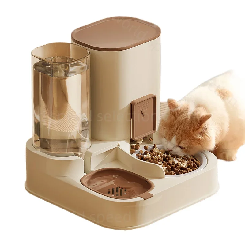 Automatic Feeding and Water All-in-one Machine Pet Large-capacity Drinking Water Feeder Cat Food Feeder Cat Dog Drinking Water