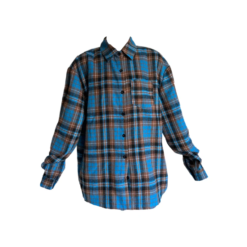 

NUOMICI корейская синяя полосатая клетчатая рубашка с длинными рукавами женская свободная повседневная рубашка Y2K ретро куртка женский топ шикарная женская одежда