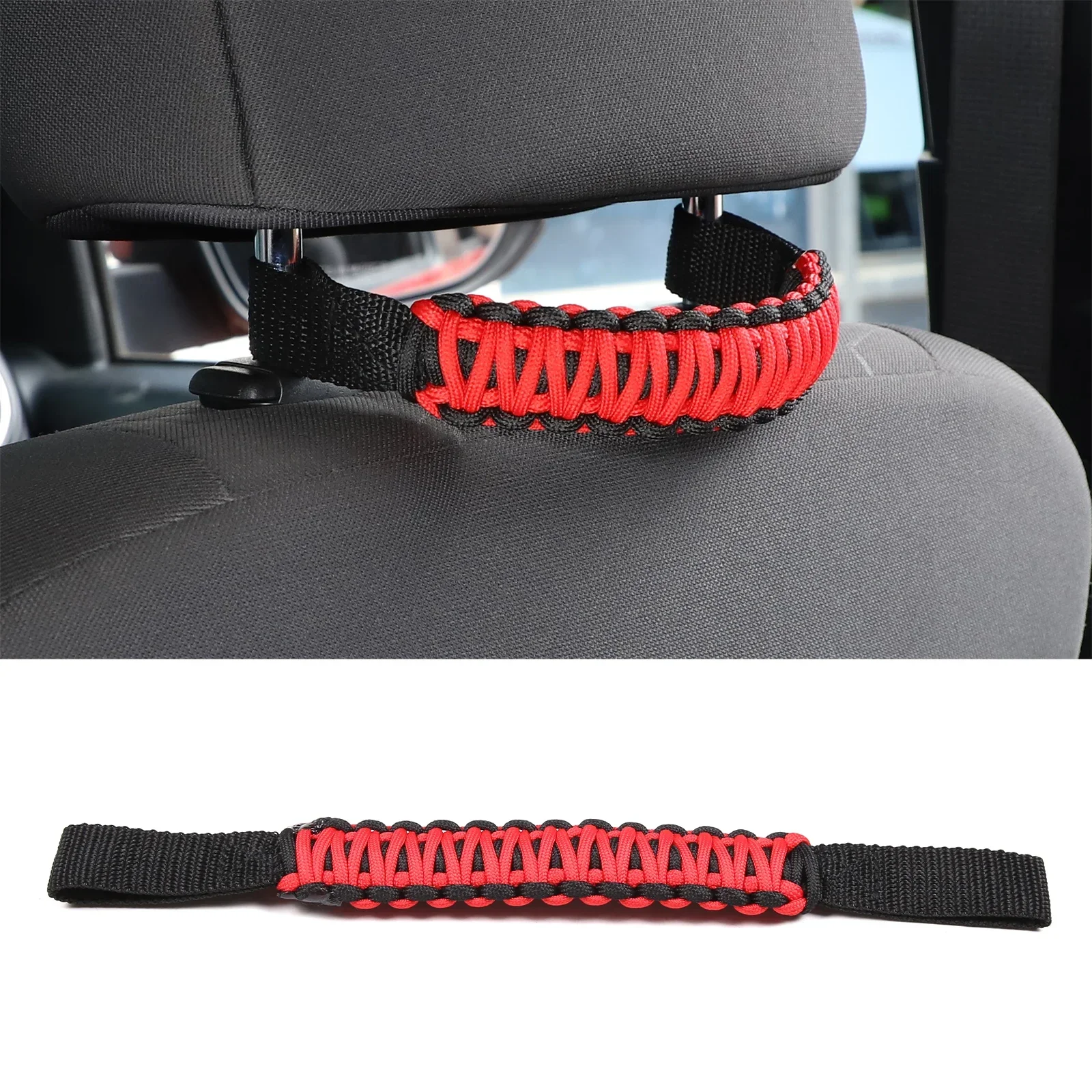 

For Toyota Tacoma 2016-2022 Oxford Cloth Car Headrest Grab Handle Seat Armrest Rope Car Accessories(Various Colors)