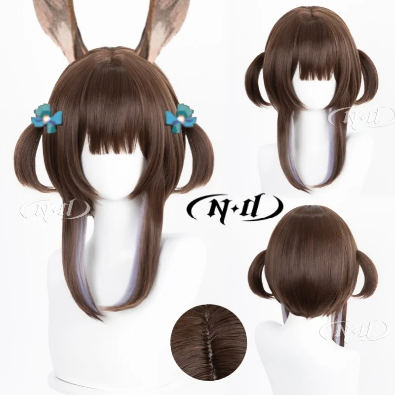 

ND Amiya Sweet Memories Echoes White Rabbit Collaboration Arknight Косплей Парики Волосы Шиньон для Comic-con Косплейер Хэллоуин