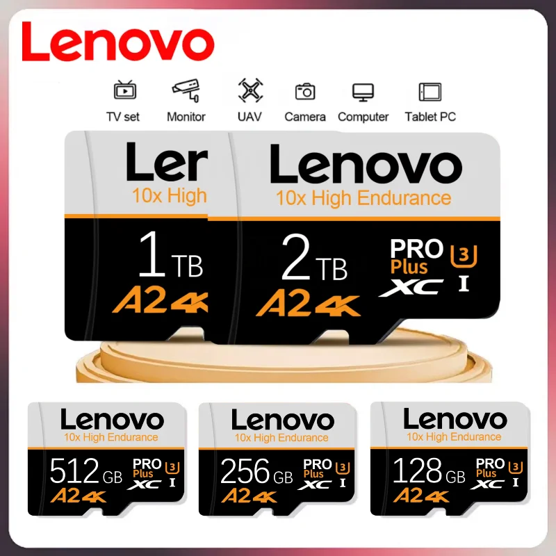 

Карта памяти Lenovo 2 ТБ Real Capacity Micro TF SD 512G 256G Высокоскоростная карта памяти Cartao De Memoria 1 ТБ для смартфона Nintendo Switch