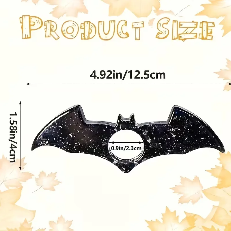 1 Set Acrylic Bat-Shaped Thumb Bookmark, Halloween Gift Book Opener Reading Accessory For Bookworm Teacher Students Book Lovers - view 2