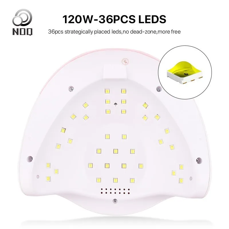 Uv Led Lamp Voor Nagels 120W Krachtige Professionele Lamp Voor Gel Polish Drogen Lamp Voor Nagels Droger 36 Leds lamp Voor Manicure