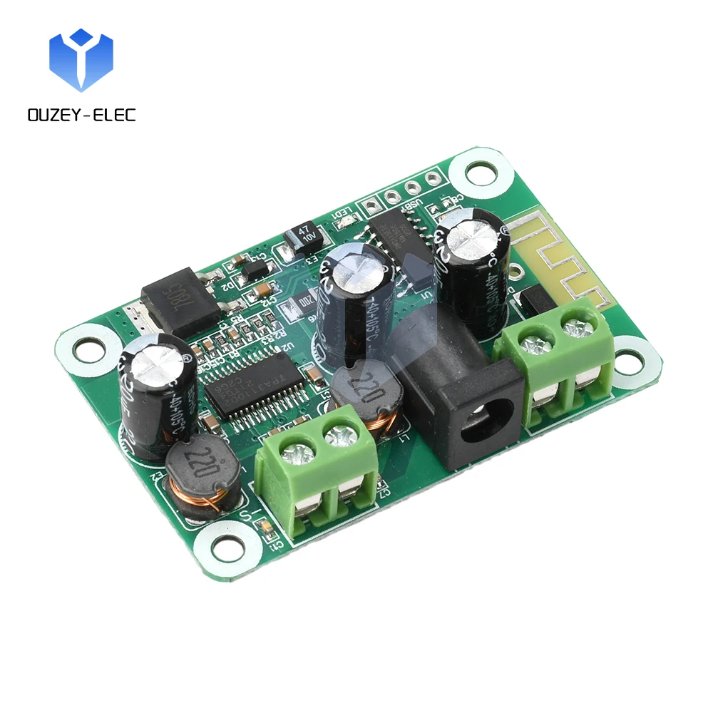 Módulo amplificador de áudio dc 9-25v tpa3110, amplificador de áudio sem fio bluetooth, 1 canal 30w, suporte para interconexão tws, alto-falante diy