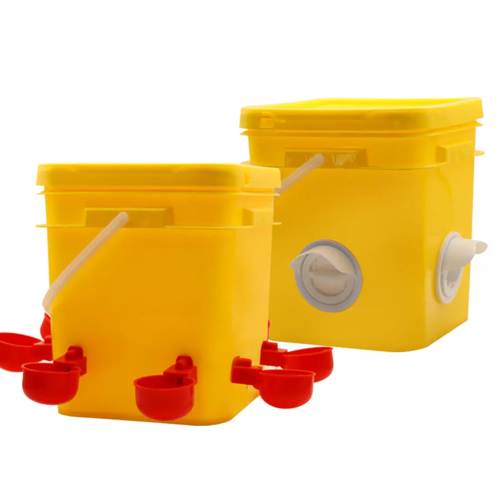 

Automatic Chicken Feeders 10L Poultry Peeders and Drinkers With Bucket Farm Use Portable Feeders