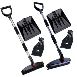 Professional Snow Removal Tool Set Snow Scraper Brush Telescopic Adjustable Car Window Snow Cleaner for Car Auto Truck Vehicles