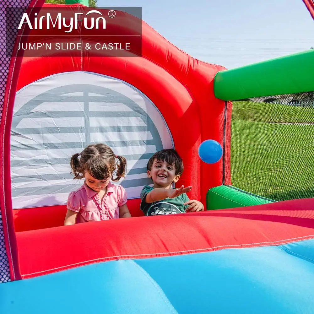 AirMyFun Bounce House for Kids 3-12 Inflatable Slide Jumping Bounce Castle Blow Up Toddler Bouncy House for Kids Outdoor with Sl