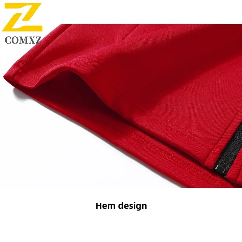 COMXZ معطف رياضي رجالي ربيع الخريف تشغيل أفضل 2025 موضة جديدة فضفاضة تناسب سترة غير رسمية الوقوف طوق بلون سترة هوديي #6