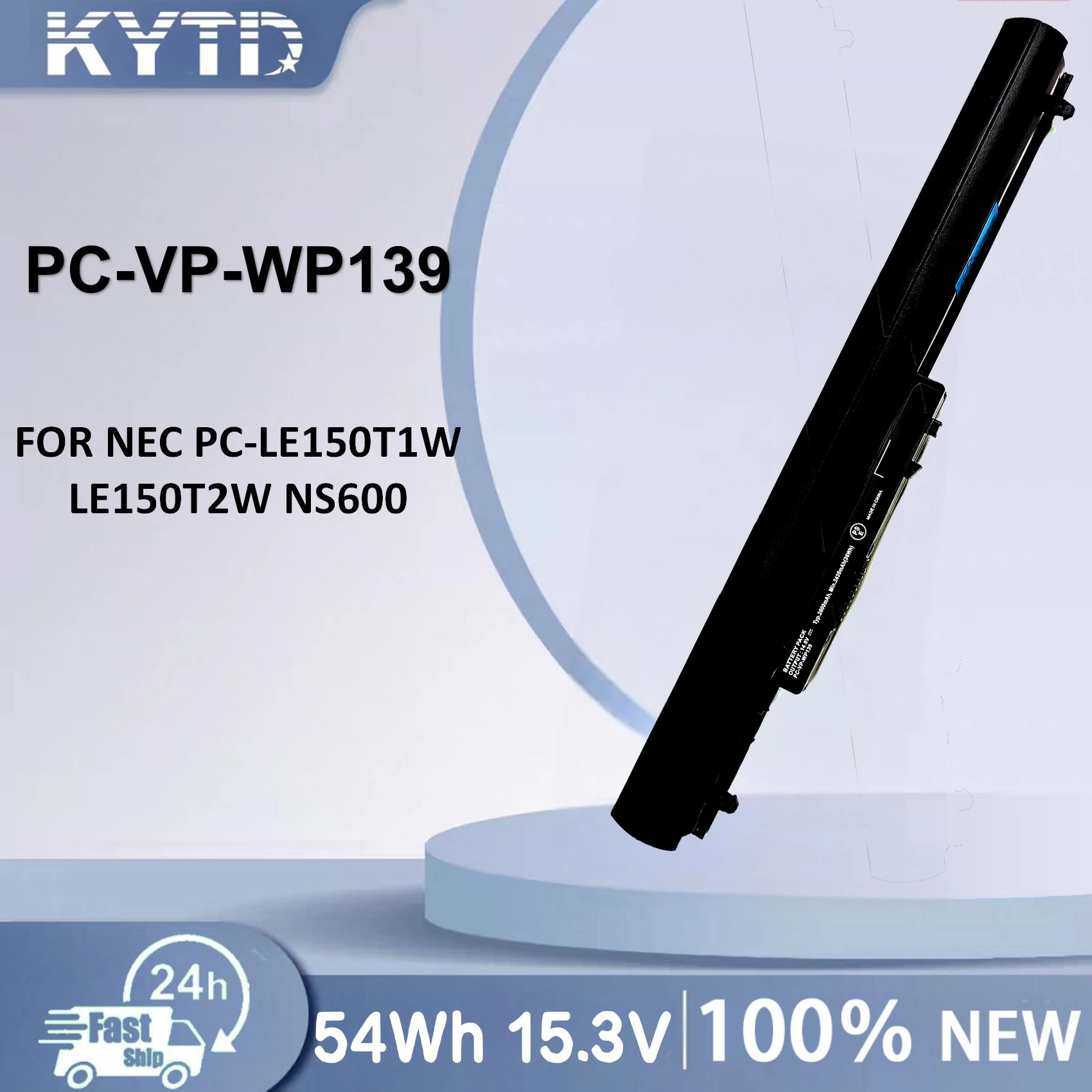 

KYTD PC-VP-WP139 Laptop Battery For NEC LaVie LE150T2W LE150T1W PC-NS100A2W PC-NS150DAR PC-NS700JAB PC-GN16CJSAA 14.8V-36Wh/26