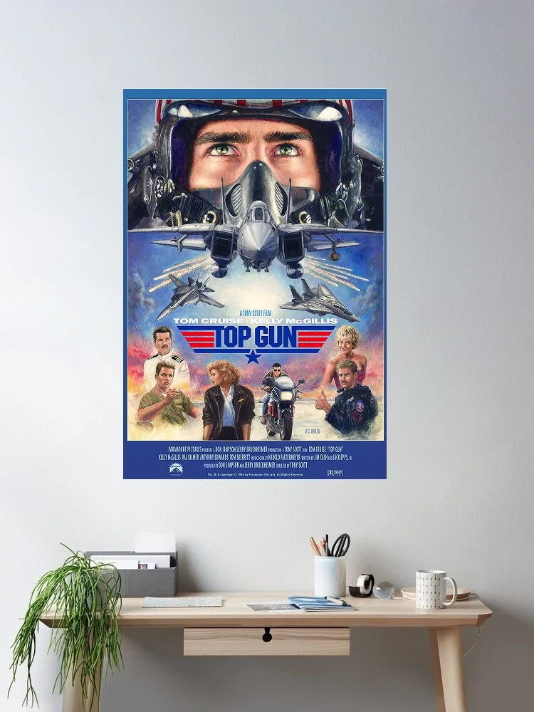 Top Gun Movie, Painting Print Art Silk Poster, for Living Room Decoration, Home Wall Decor Picture