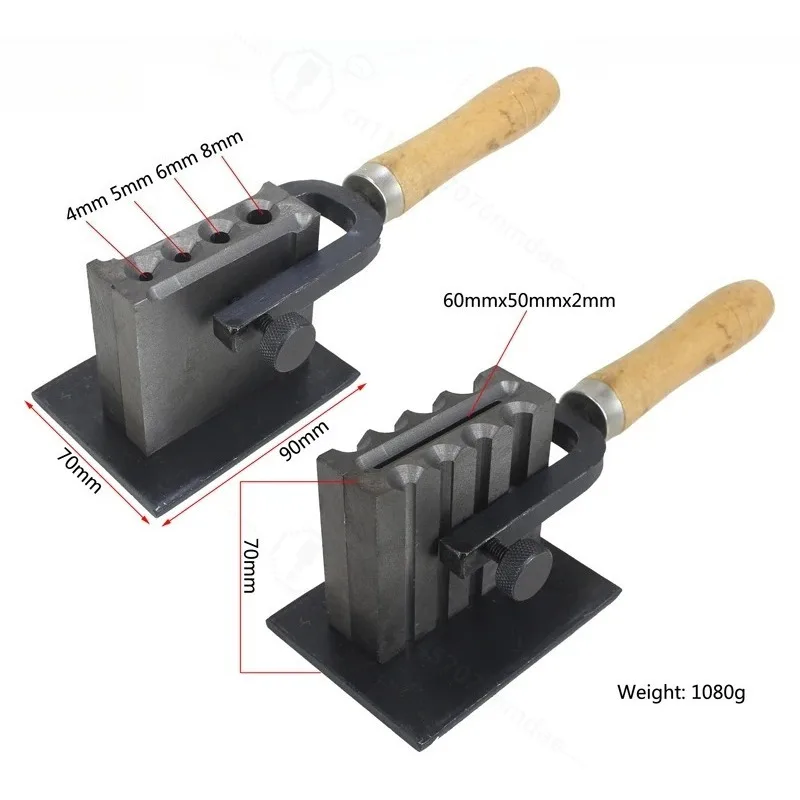 gold-silver-metal-eu-molding-groove-ingot-mould-jewelry-tools-size-adjustable