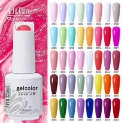 Arte Clavo 15ml różowe kolory żelowy lakier do paznokci Esmaltes UV lakier żelowy półtrwały moczenie czerwony paznokcie sztuka wzór Manicure Vernis