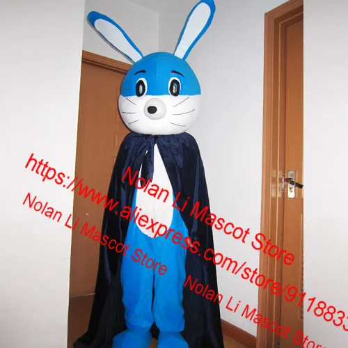 High Quality EVA Material Pink Blue Rabbit Mascot Costume Cartoon Set Advertising Game Role Play Adult Size Gift 167