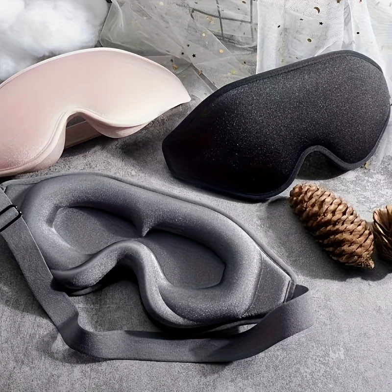 Sleep Mask, 3D Deep Contour Eye Mask with Adjustable Straps To Fit Different Head Shapes, Universal Eye Mask for Men and Women