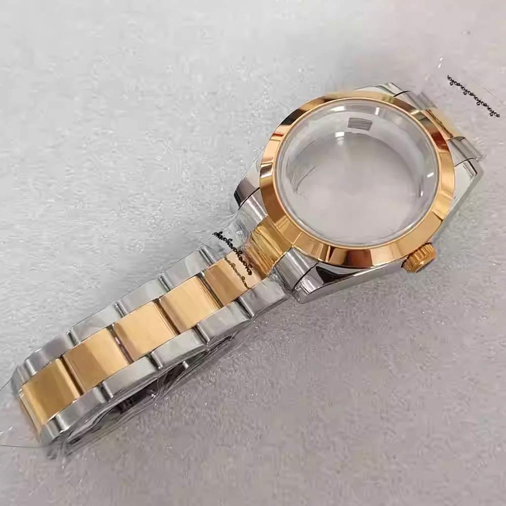 39MM Stainless Steel Watch Case + Strap Kits for Miyota 8215 Shell for Mingzhu 2813/3804 Movement Watch Case and Bracelet Parts