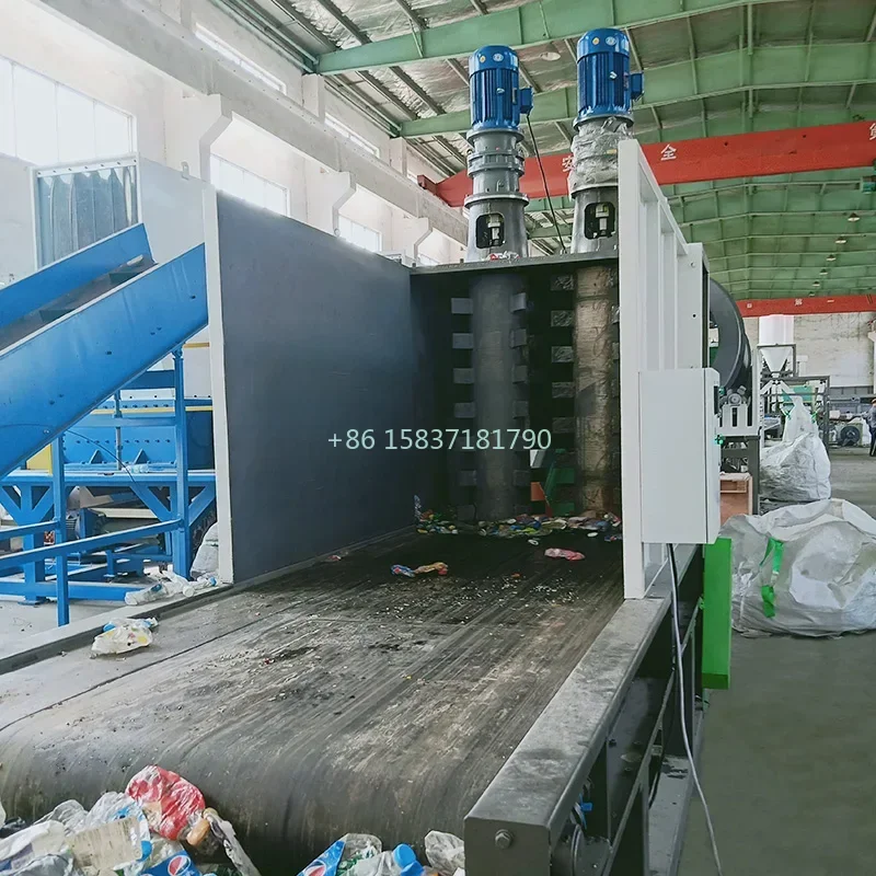 Single Shaft Shredder Plastic Recycling Line High Quality Waste Tires Shredder Machine Vegetables Fertilizer Shredder Machine