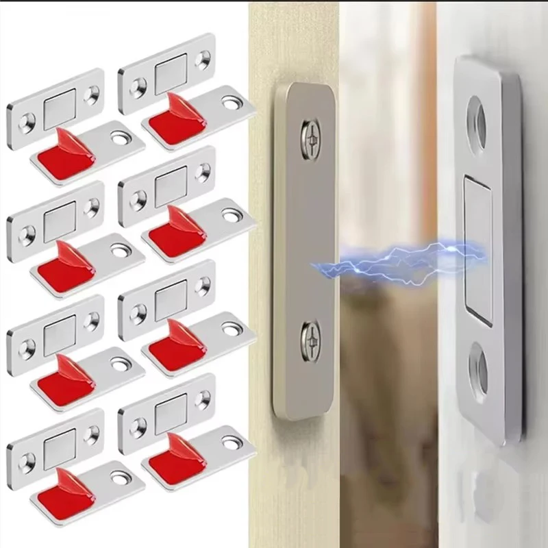 Magnetic Cabinet Catches Ultra Thin Door Strong Magnets Stopper Invisible Adhesive Drawer Magnet Lock for Kitchen Closet Closer