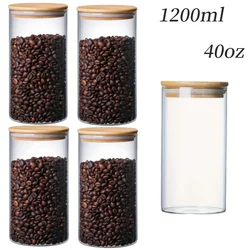 Glass Jars With Airtight Lids, Candy Jars, Food Storage Containers, For Tea, Coffee, Spices, Sweets, Cookies, Kitchen Gadgets