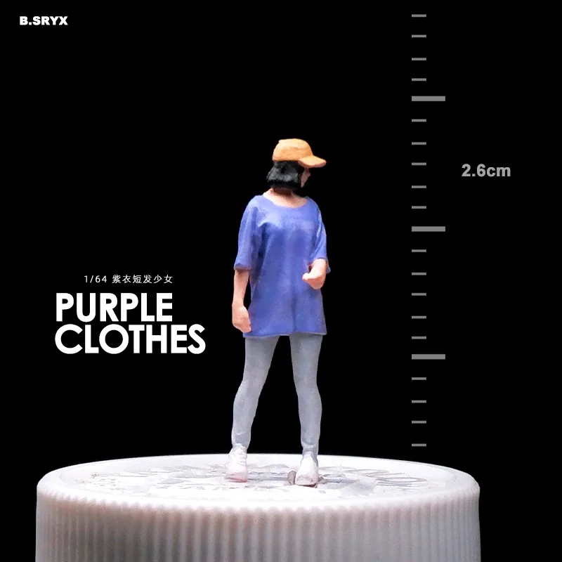 1:64 Anime Hoed Meisje Mini Pop Figuur Model miniatuur Fotografie rekwisieten Scène Model DIY Zand tafel landschapsarchitectuur ornament Gift