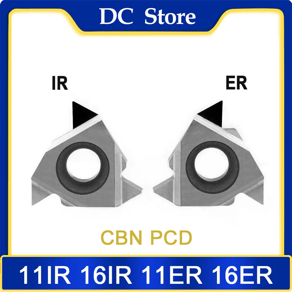 

11ER A55 A60 16ER A55 A60 11IR 16IR AG55 AG60 PCD CBN Threaded Diamond Thread Turning Inserts for Aluminum Lathe Tools