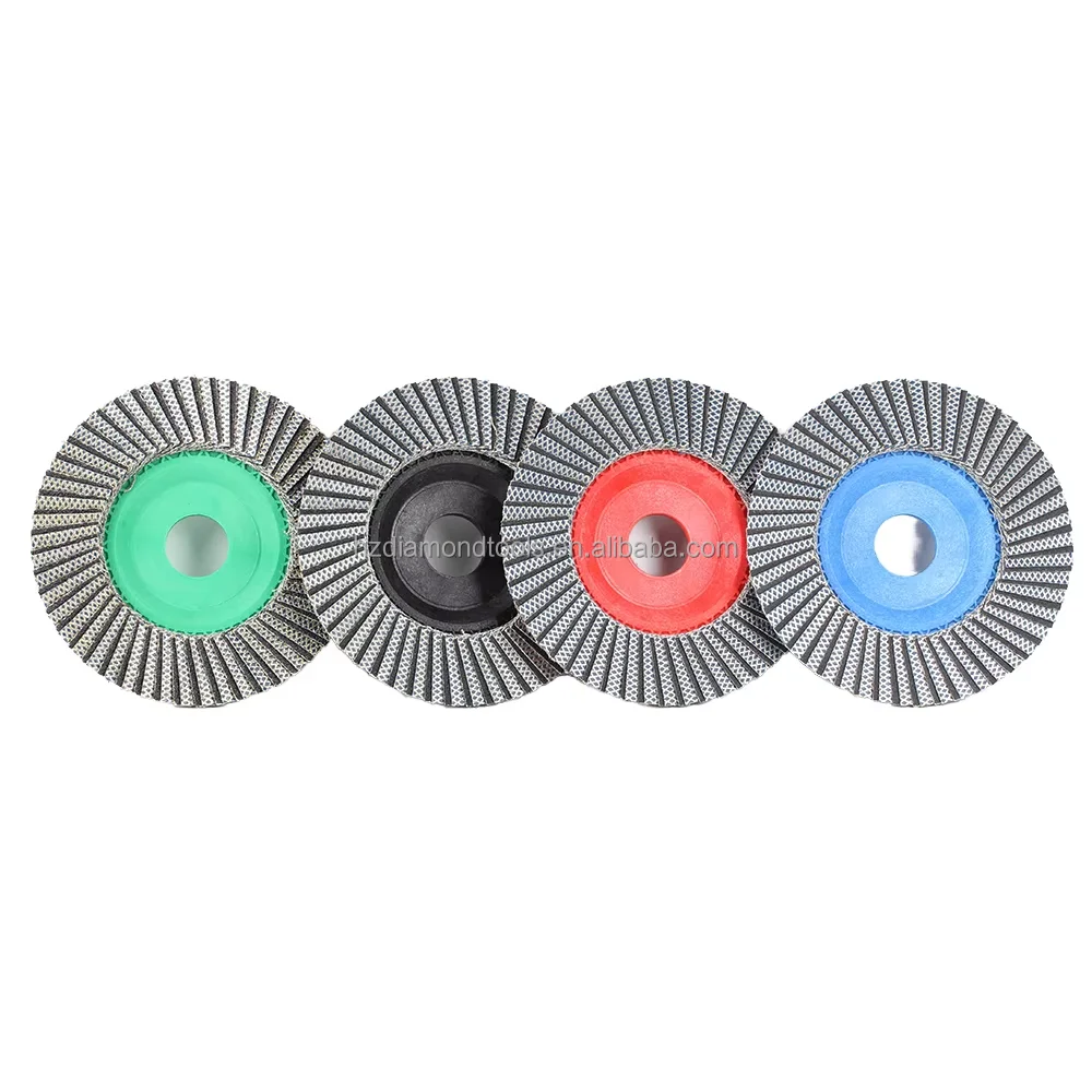 Universal Type 4.5in Electroplated Flap EP Diamond Plus Silicon Carbide Polishing Grinding Disc