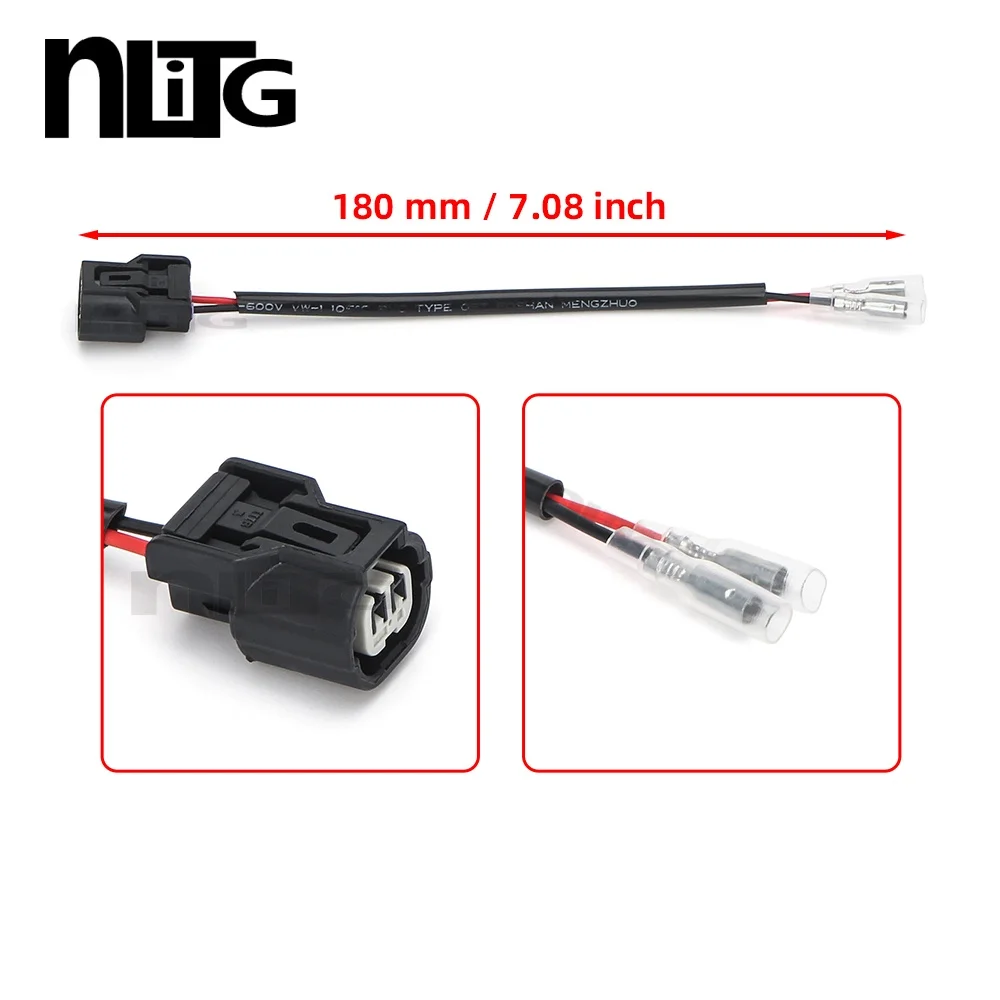 

Fit for Kawasaki Ninja ZX-4R ZX-4RR ninja650 2023 2024 Motorcycle 2 PCS Turn Signal Wiring Indicator Connectors Plug Adapter