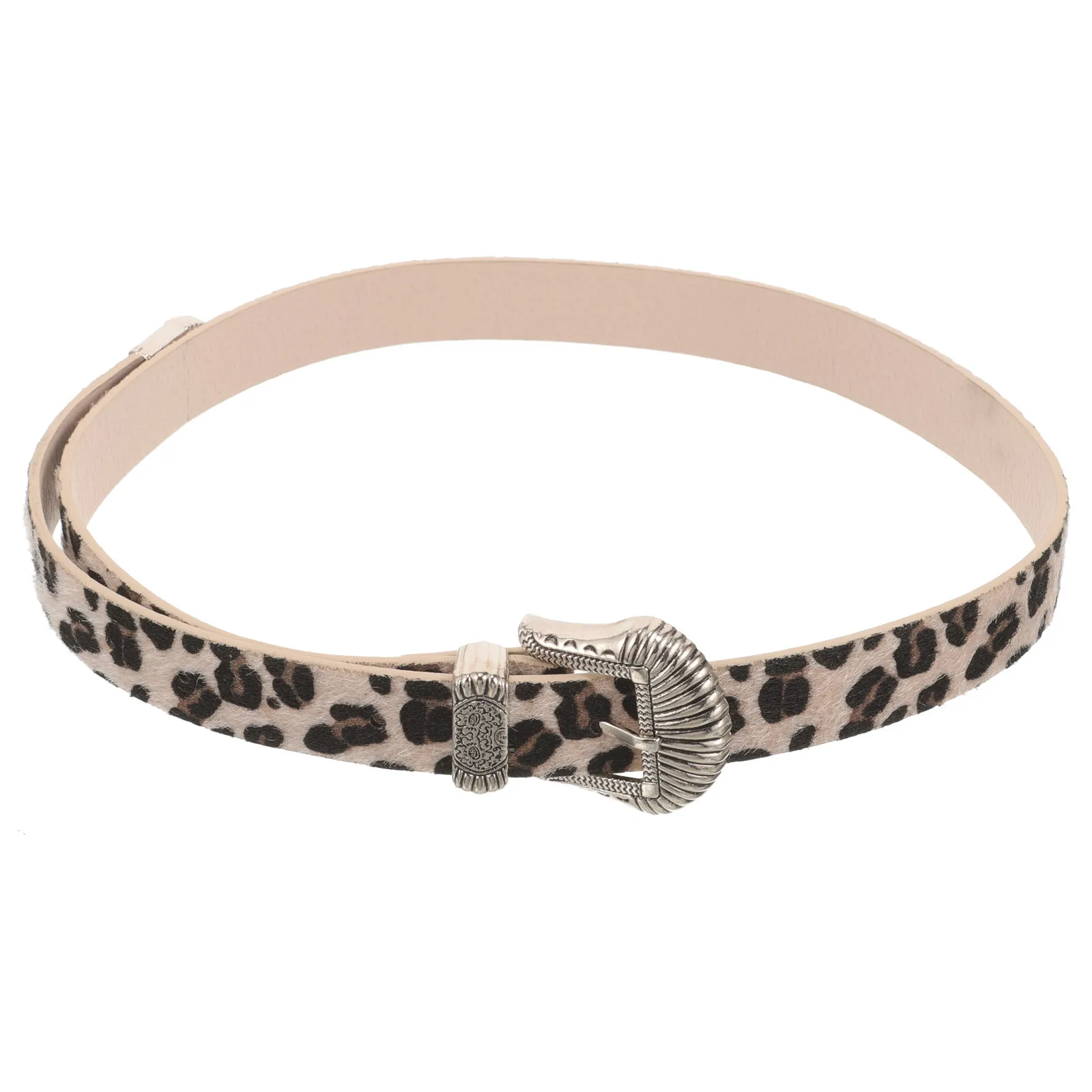 

Women Vintage Leopard Waist Belt Stylish Metal Dress Belt Decorative Western Waistband for Daily Party Jeans Fashion Accessories