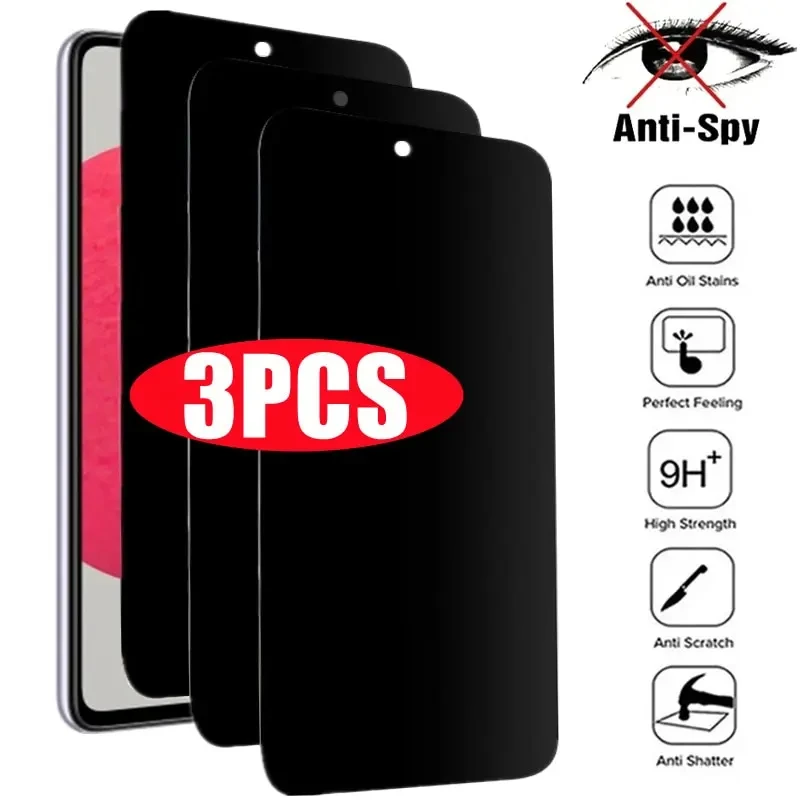 

1-3Pcs Privacy Screen Protector For Samsung M54 M14 F42 5G M31 M30 M42 M22 M21 M11 F22 J4 Plus J6 2018 J8 2018Anti-Spy Glass