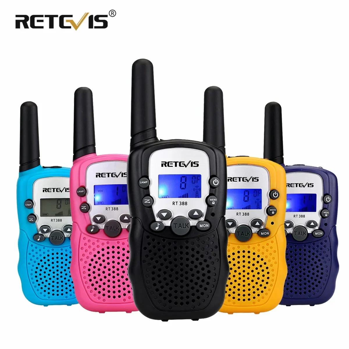 RETEVIS RT388 Walkie Talkie für Kinder, 2-teilig, Kinder-Radioempfänger, Walkie-Talkie, Kindergeburtstagsgeschenk, Kinderspielzeug für Jungen und Mädchen