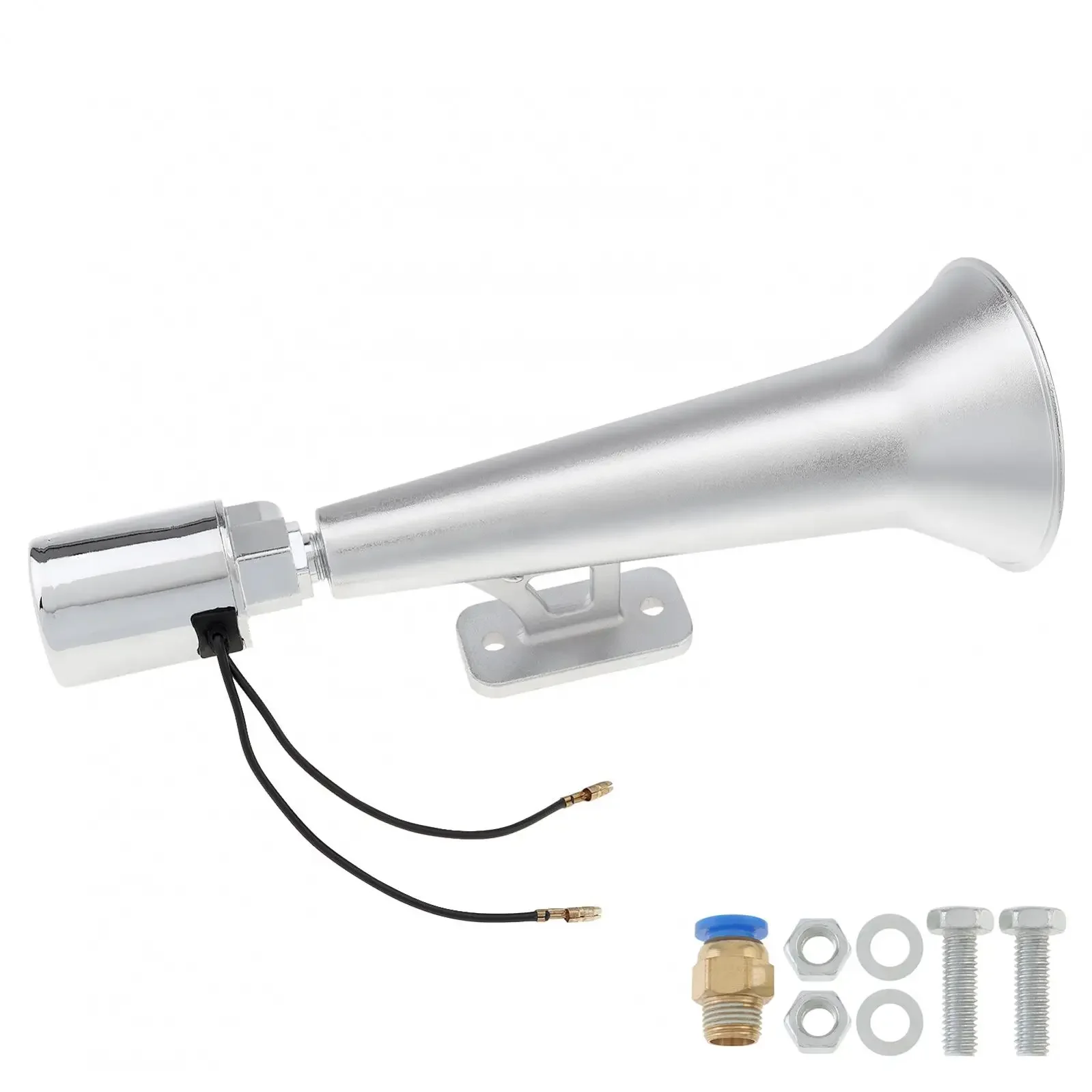 180dB Super Loud Zinc Alloy 12 / 24V Single Tube Air Horn for Trucks Buses Boat Trains etc, Wear-resistant Whistle Horn