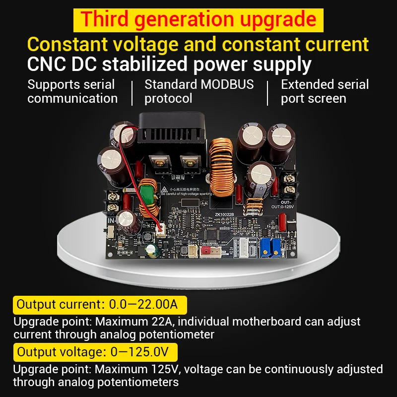 ZK-10022C 125V 22A 1500W Adjustable DC Stabilized Voltage Constant Voltage Constant Current Step-down Module Power Supply