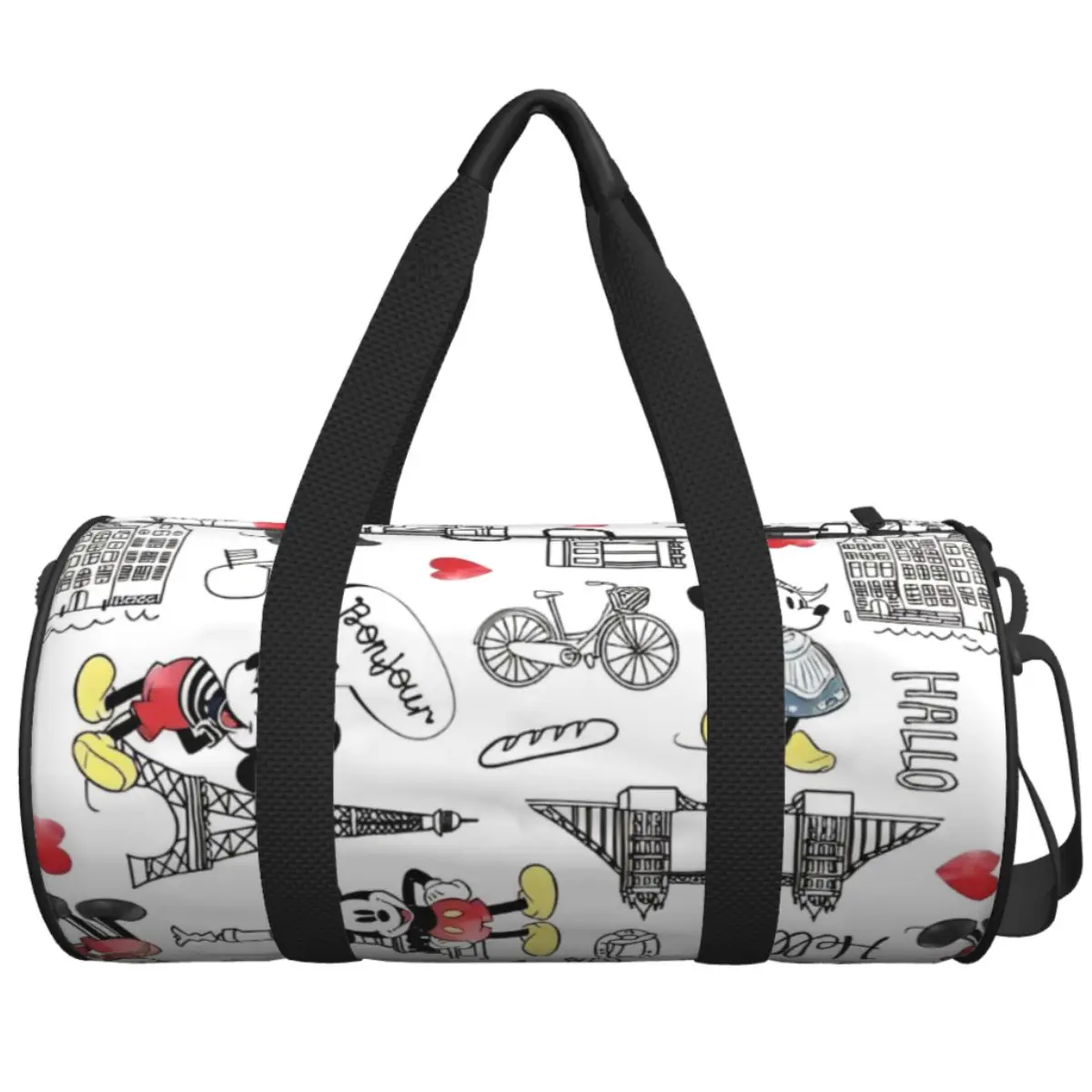 

Mickey Minnie Mouse Travel Bag Cute Cartoon Large Capacity Sport Bags Portable Men Pattern Gym Bag Fashion Novelty Fitness Bag