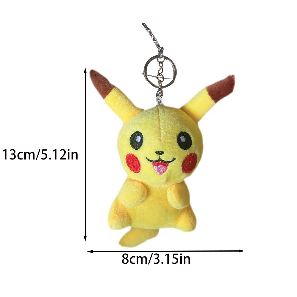 Anime Pokemon Pluche Pop Sleutelhanger Pikachu Psyduck Squirtle Soft Gevulde Sleutelhanger Cartoon Knuffels Tas Accessoires Cadeau Speelgoed