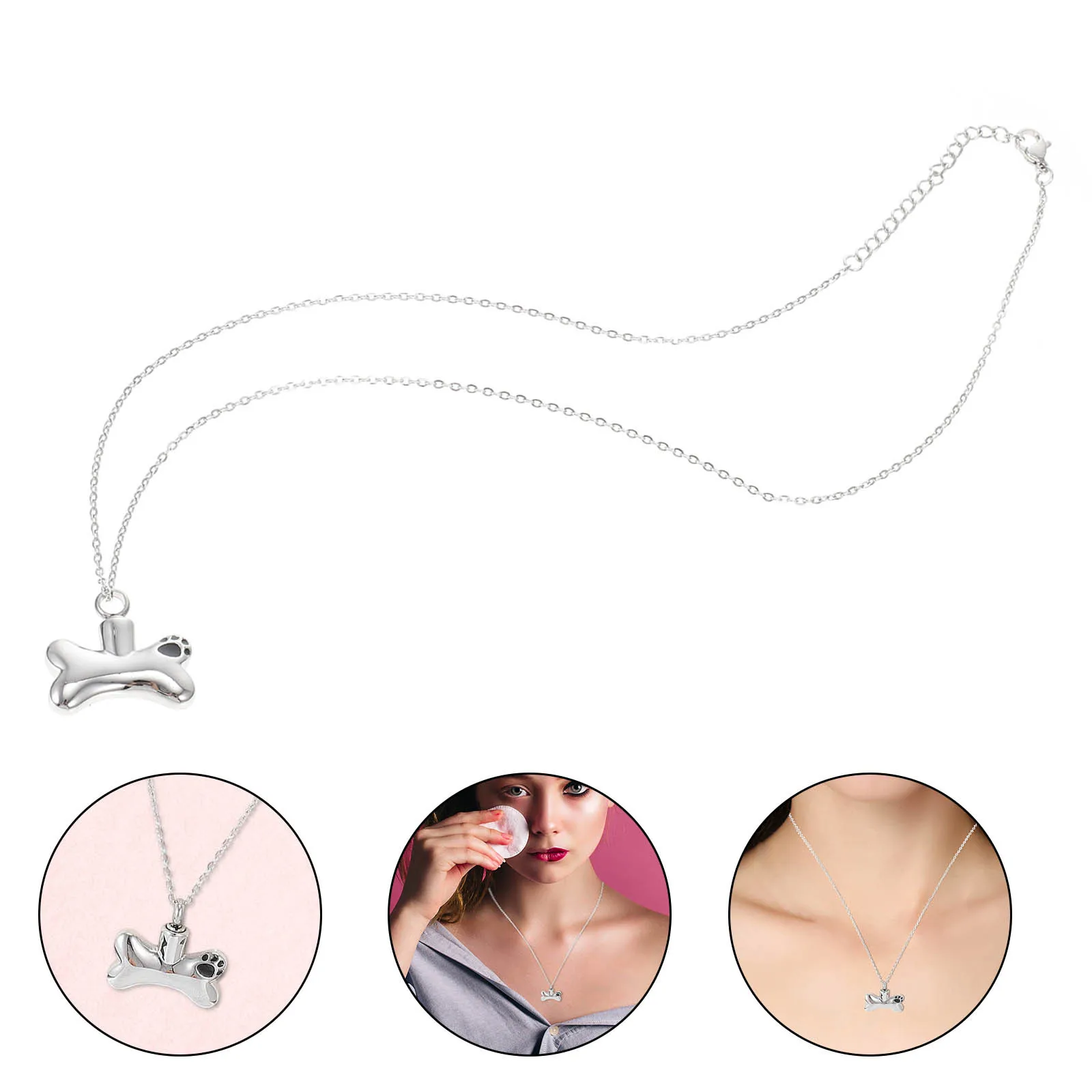 

Pet Cremation Pendant Necklace Titanium Steel Ash Container For Memorial Keepsake Lightweight Urn Jewelry