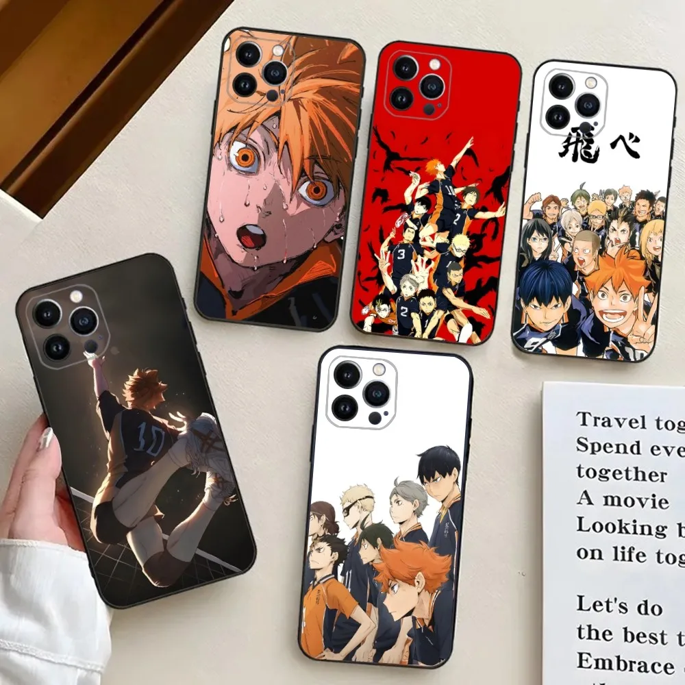

Anime H-Haikyuu Karasuno Phone Case For iPhone 15,14,13,12,11,Plus,Pro Max,XS,X,XR,SE,Mini,8,7 Soft Silicone Cover