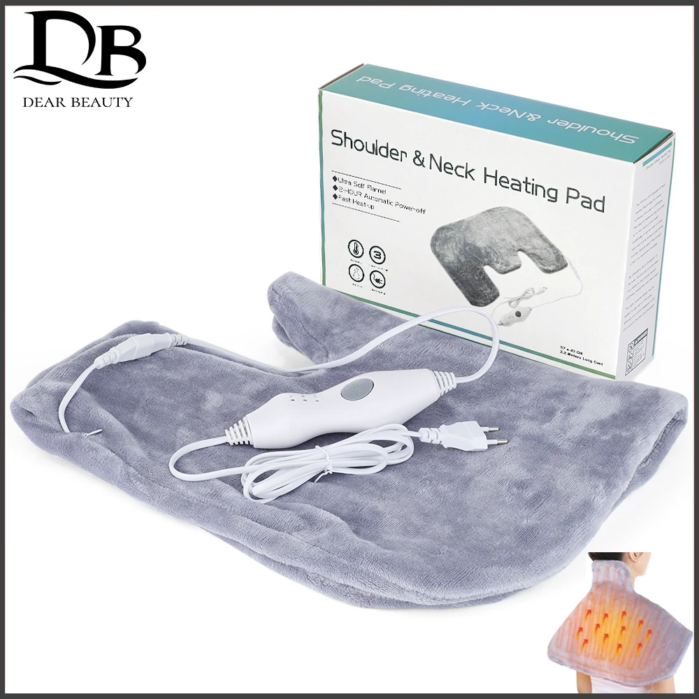 Shoulder Neck Heating Pad 3 Levels of Temperature Dry and Moist Therapies Soothe Massage Blanket Tired Muscles Relieve Pain