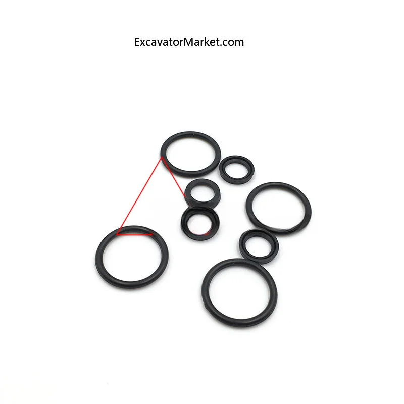 Excavator Spare Kato HD512/820/1023-1/2/3 Walking Foot Valve Bullet Head Oil Seal Repair Kit Excavator Accessories