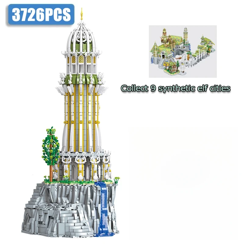 3726PCS Movie Series MOC Tower of Zodiac Modular Building Blocks Model Assembly DIY Bricks Puzzle Toy Chrismas Gifts For Boy Kid